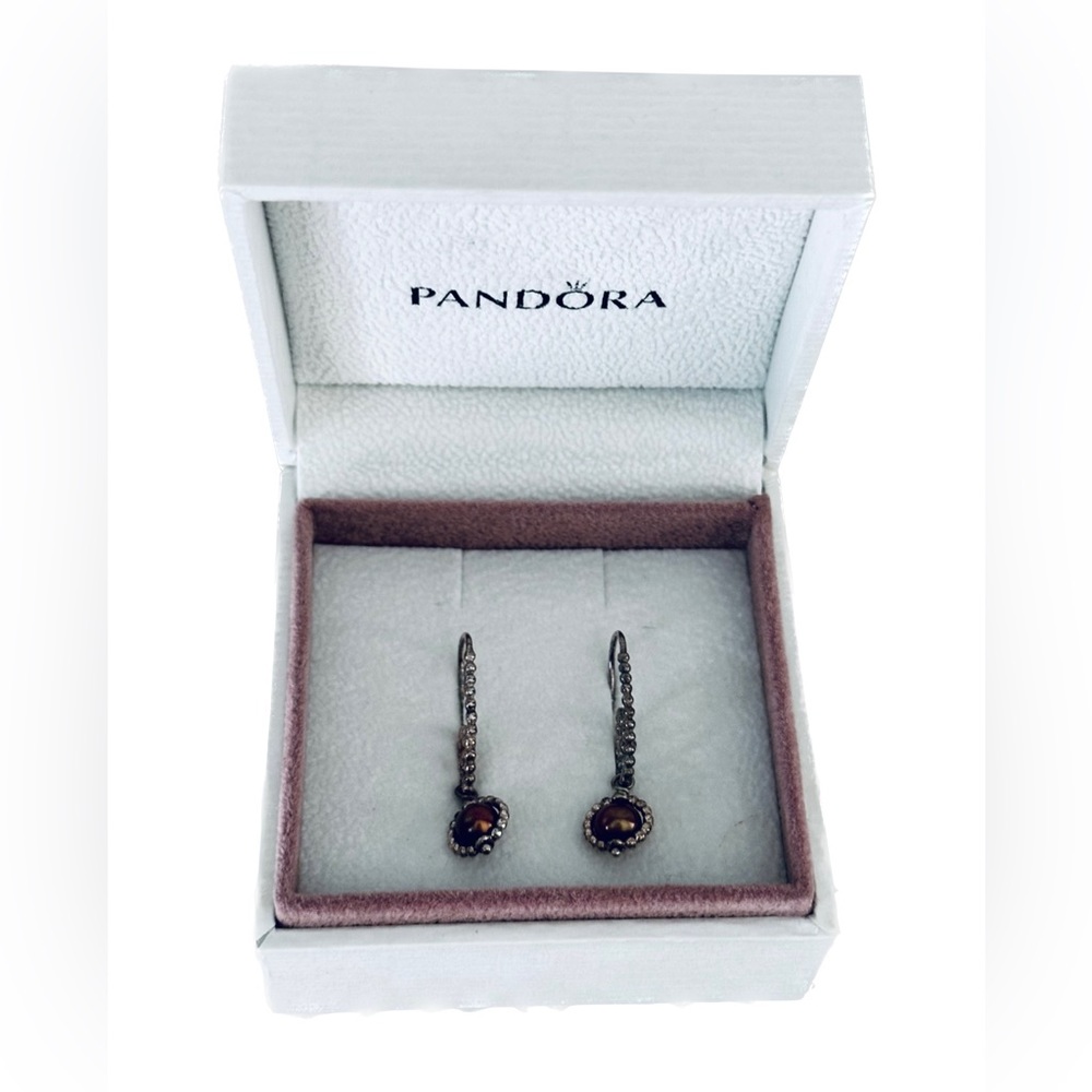 Pandora Vintage Never Worn Silver and Pearl Earrings